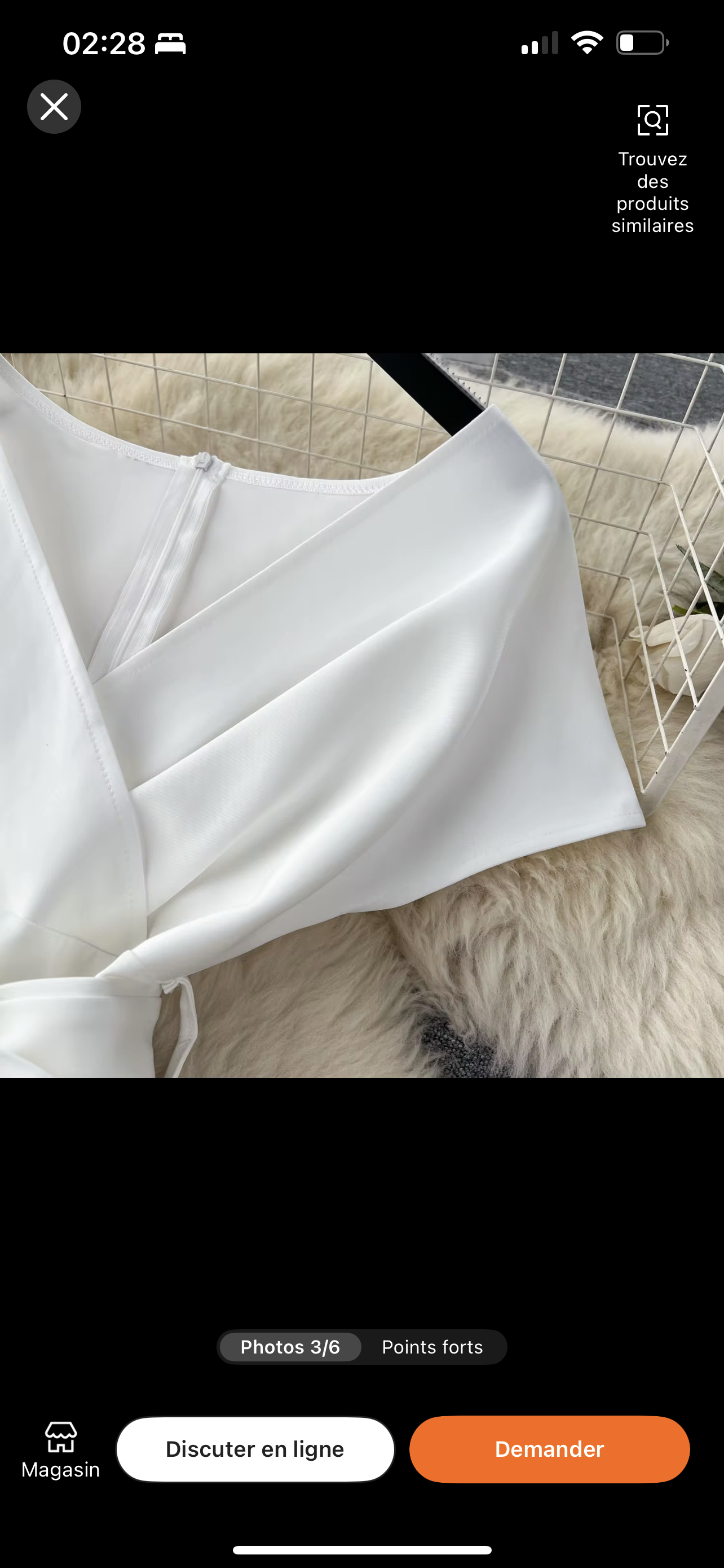 Robe  évasée Mariette avec  un noeud constituer par un fil