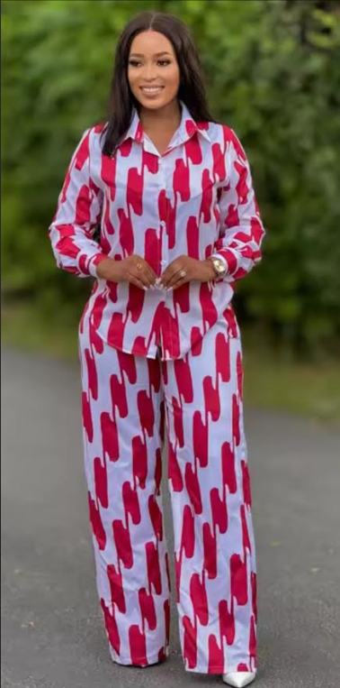 Ensemble chemise et pantalon à motif Beatrice