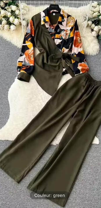 Ensemble pantalon et haut motif Lyly