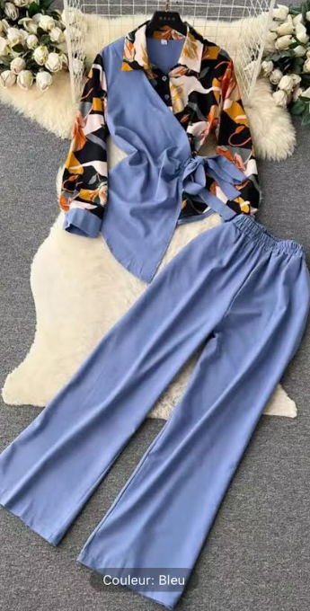 Ensemble pantalon et haut motif Lyly
